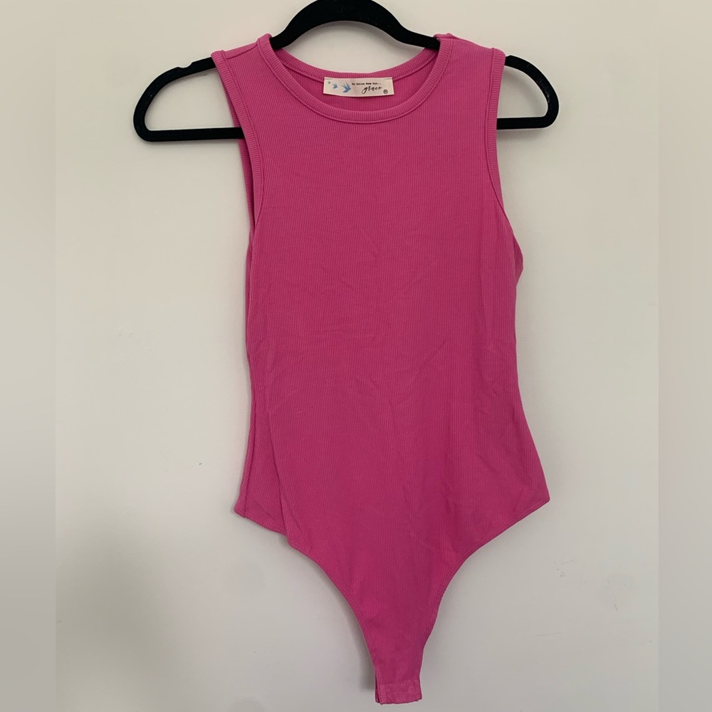 NWT lizard thicket boutique‎ pink bodysuit tank top